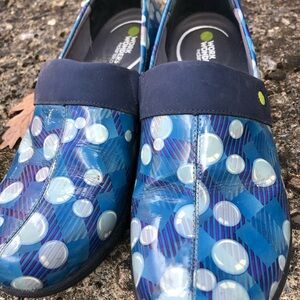 Blue Patterned Women's Mules by Unknown Brand